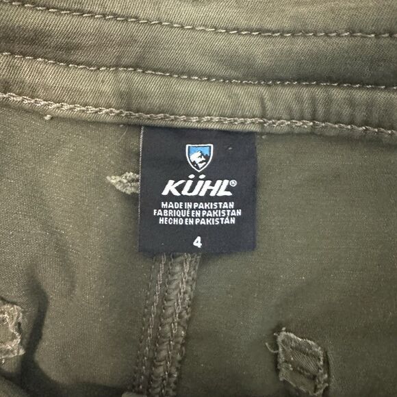 Kuhl Shorts Women 4 Green 9" Inseam Stretch Utility Hiking Active Travel Outdoor - Picture 3 of 8